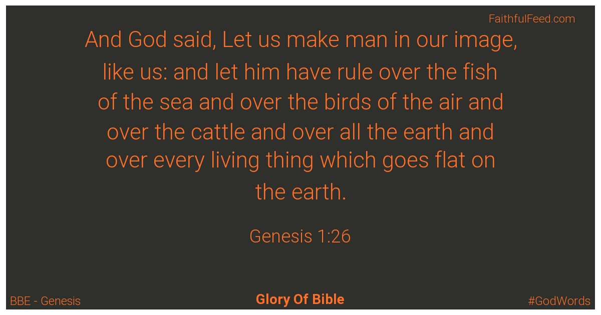 Genesis 1:26 - Bbe