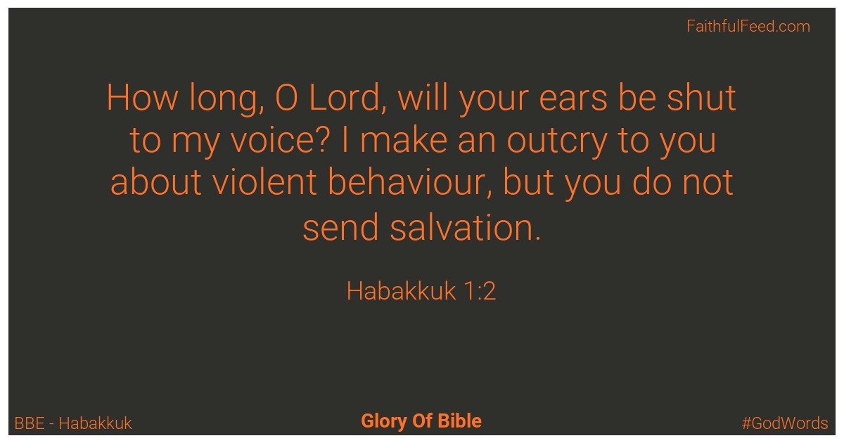 Habakkuk 1:2 - Bbe