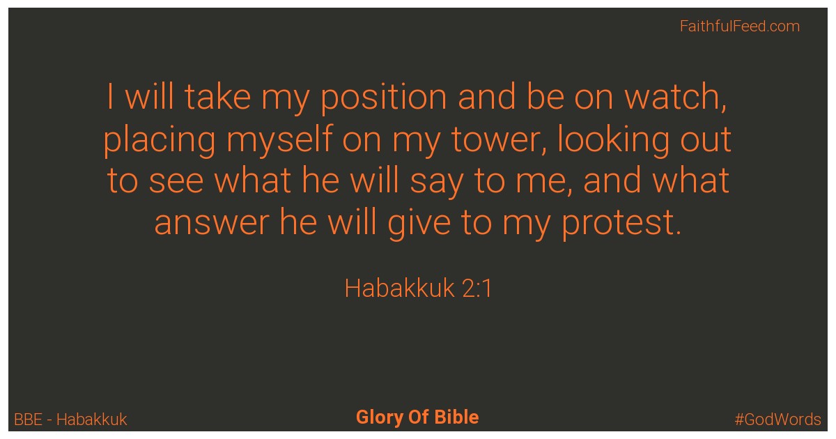 Habakkuk 2:1 - Bbe