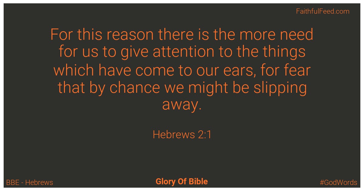 The Bible Verses from Hebrews Chapter 2 - Bbe