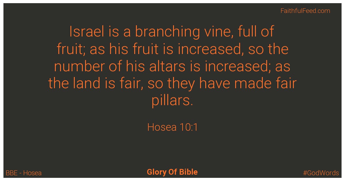 Hosea 10:1 - Bbe
