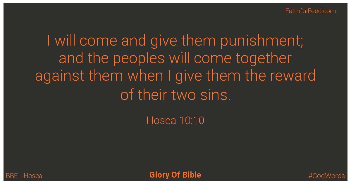 Hosea 10:10 - Bbe