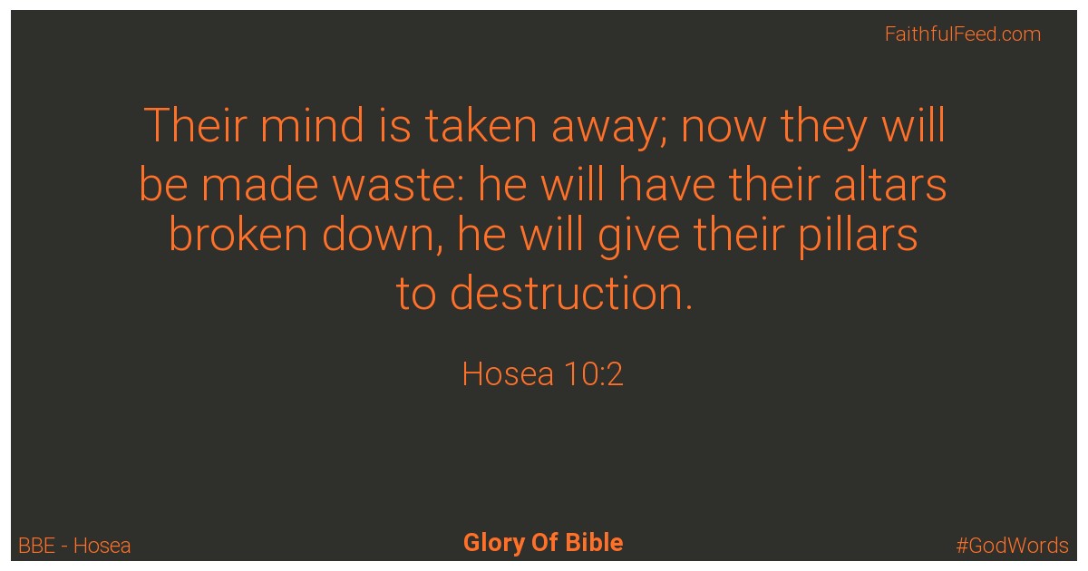 Hosea 10:2 - Bbe