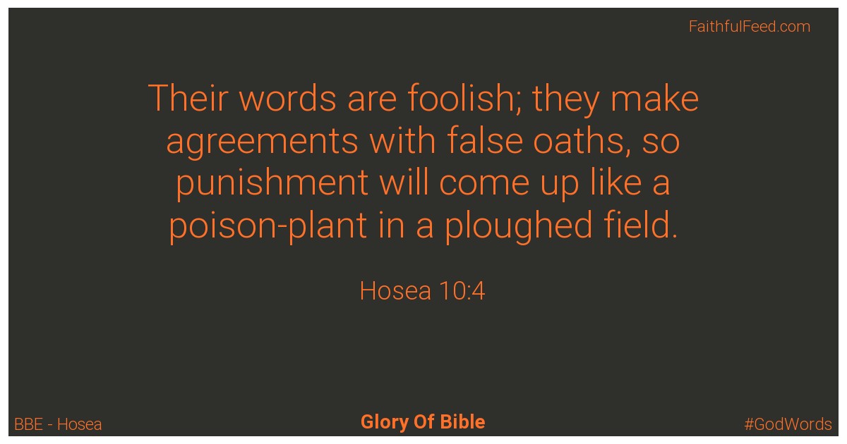 Hosea 10:4 - Bbe