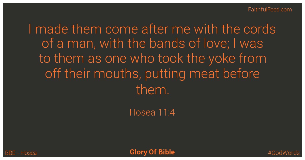 Hosea 11:4 - Bbe