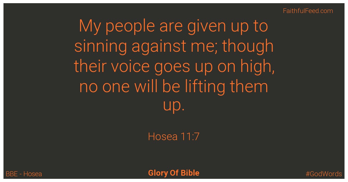 Hosea 11:7 - Bbe