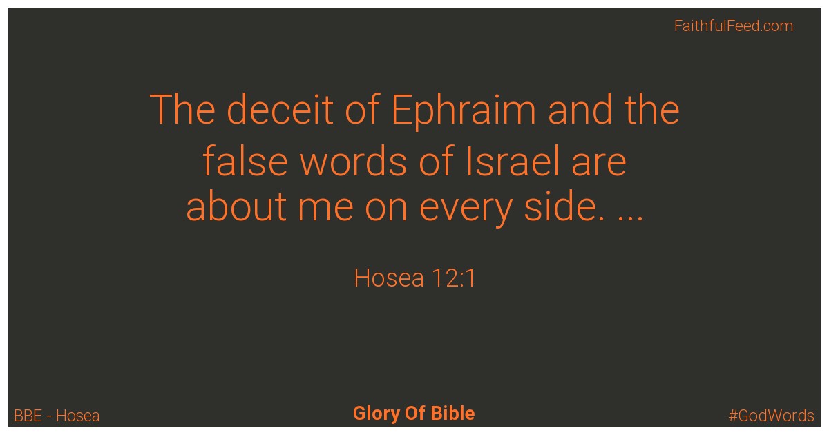 Hosea 12:1 - Bbe