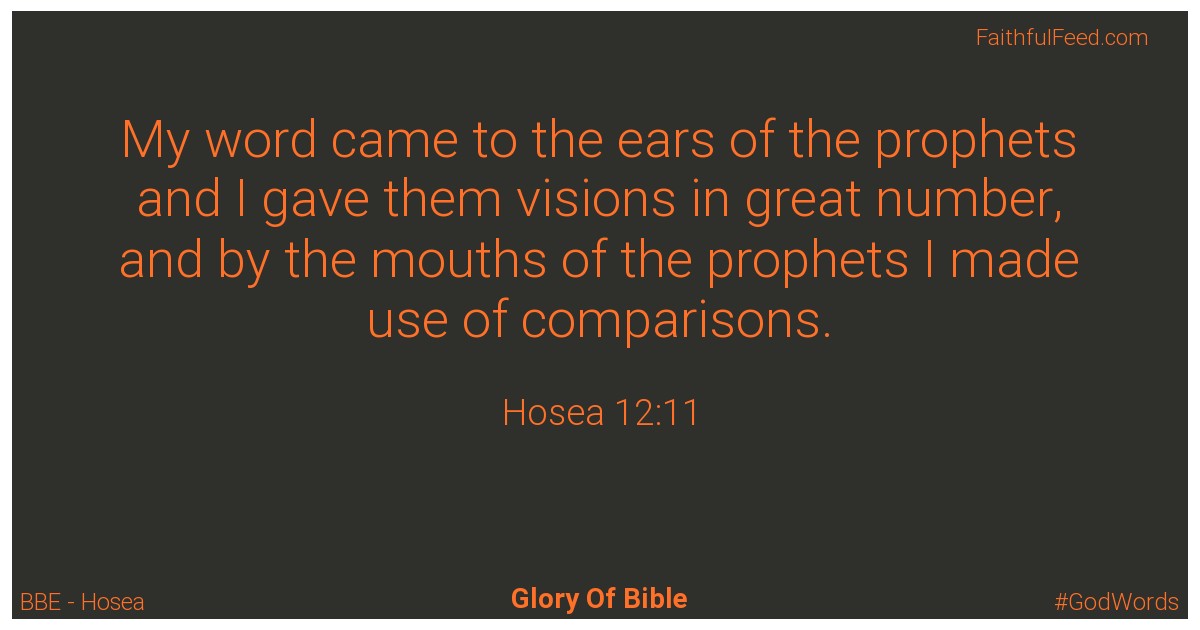 Hosea 12:11 - Bbe