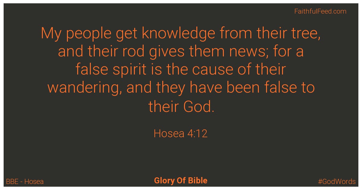 Hosea 4:12 - Bbe