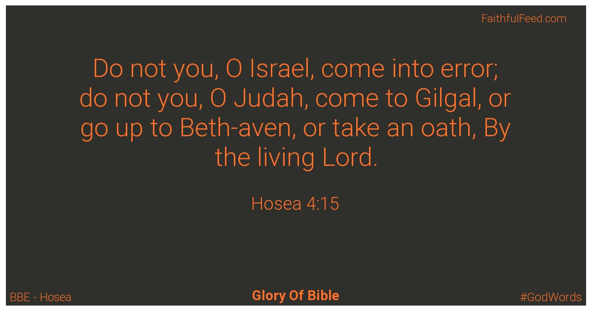 Hosea 4:15 - Bbe