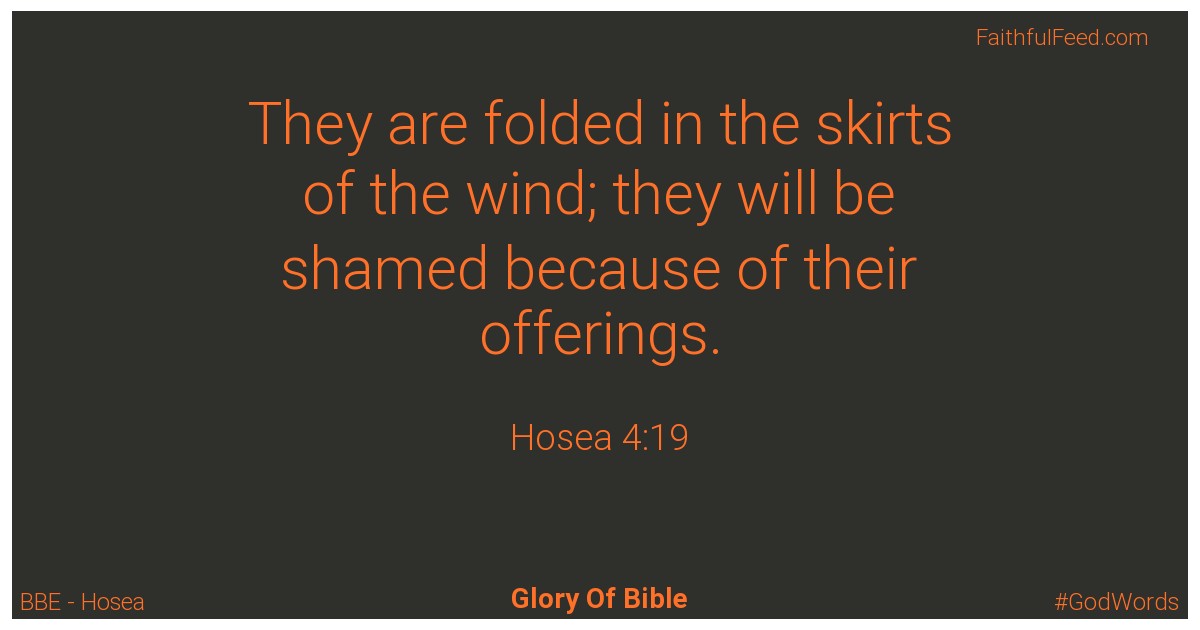Hosea 4:19 - Bbe