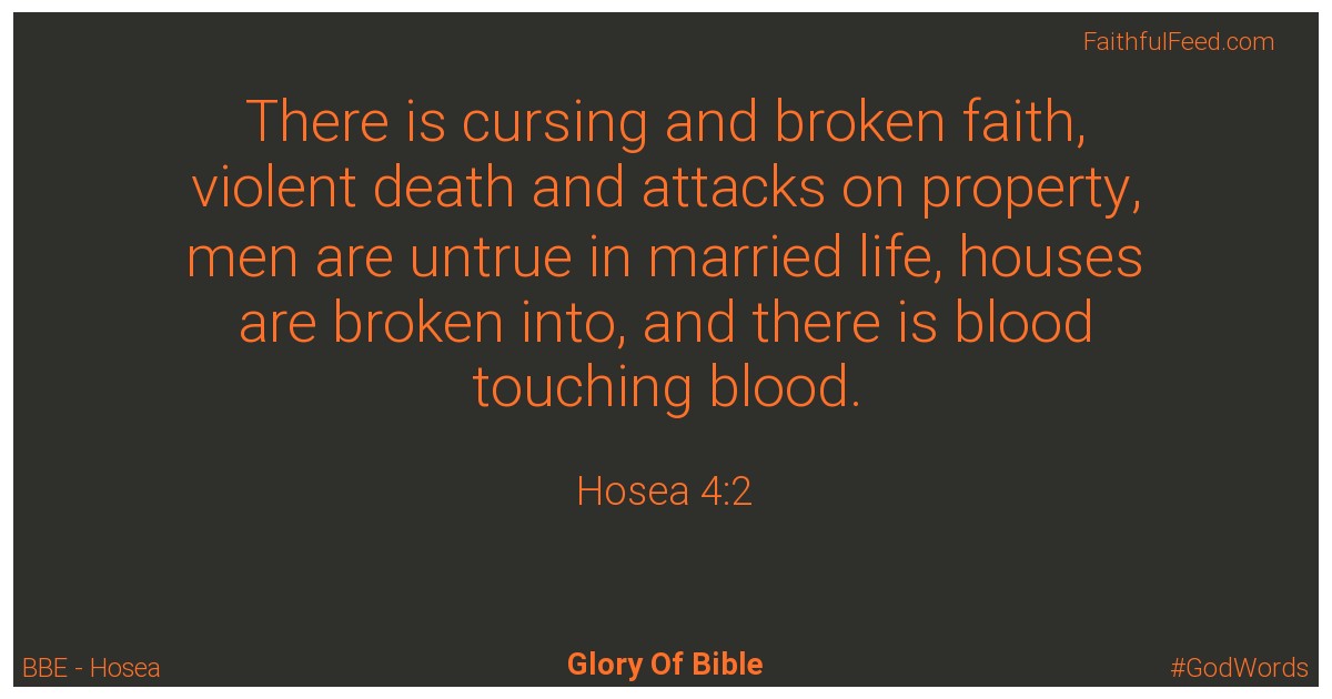 Hosea 4:2 - Bbe