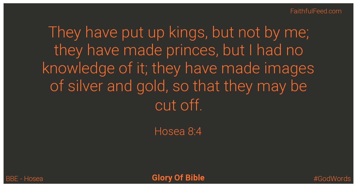 Hosea 8:4 - Bbe