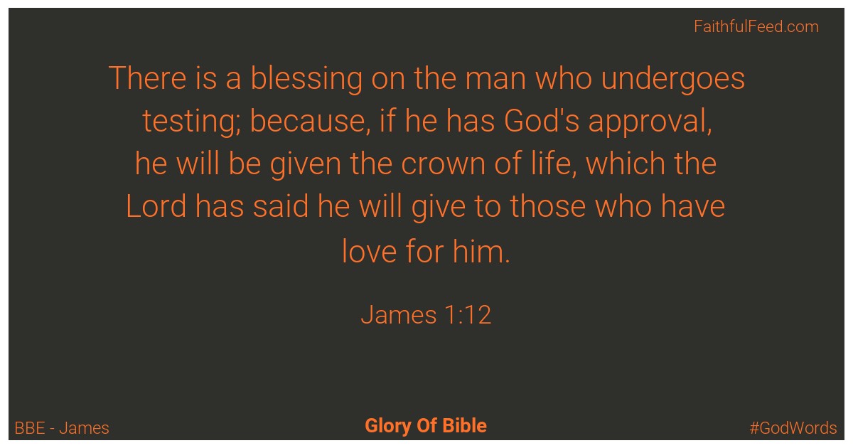 James 1:12 - Bbe