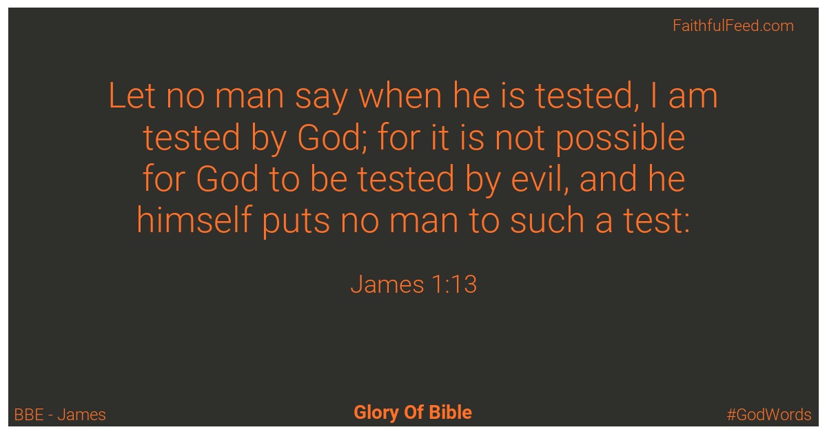 James 1:13 - Bbe