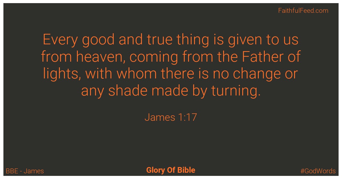 James 1:17 - Bbe