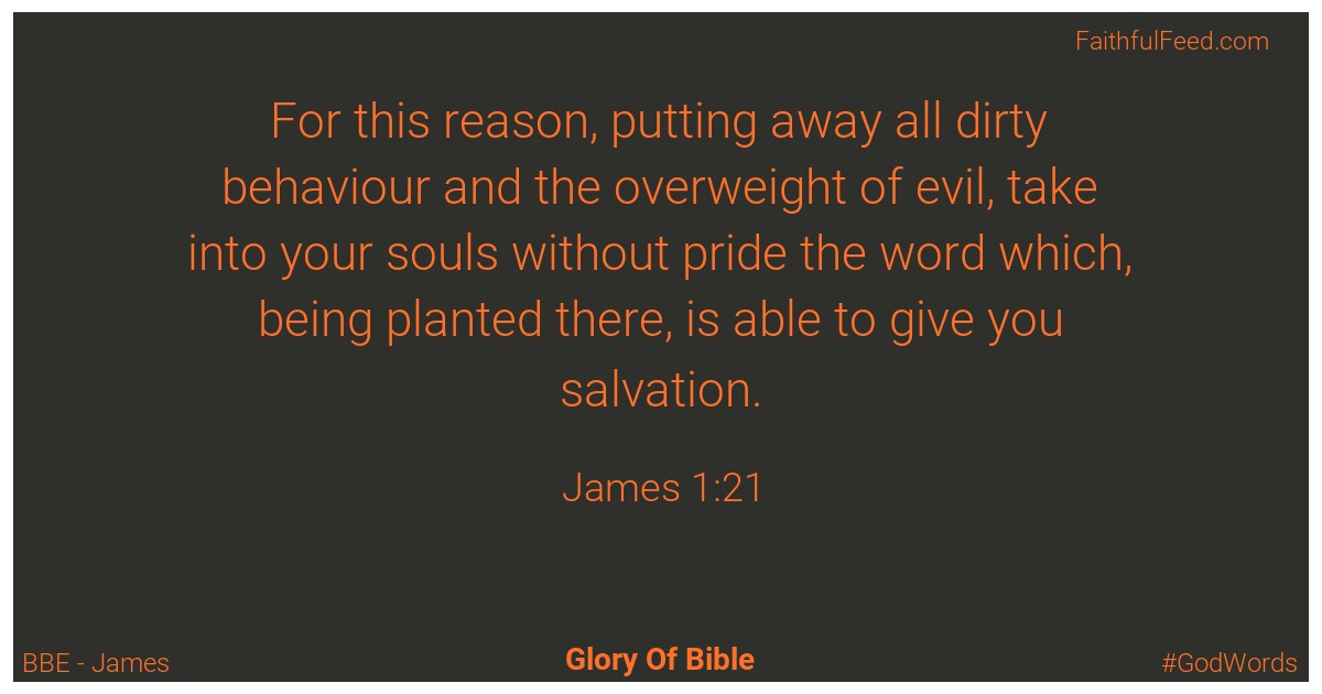 James 1:21 - Bbe