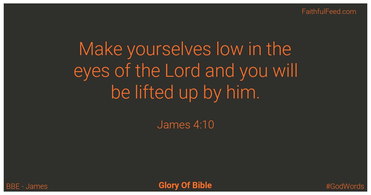 James 4:10 - Bbe