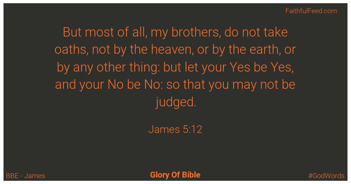 James 5:12 - Bbe