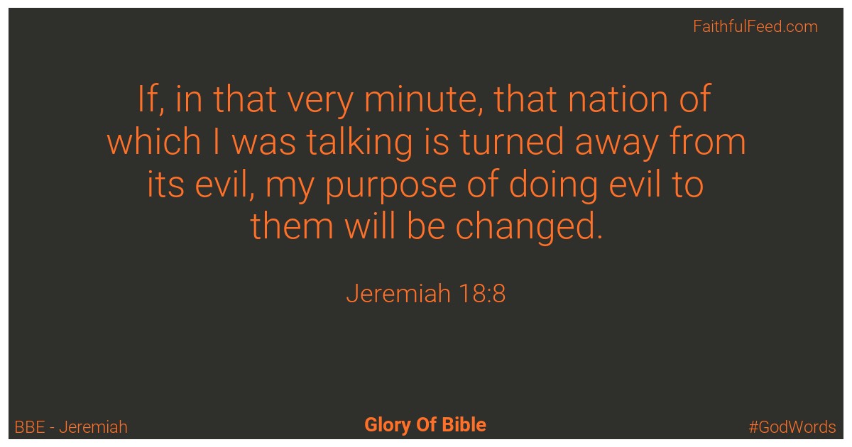 Jeremiah 18:8 - Bbe