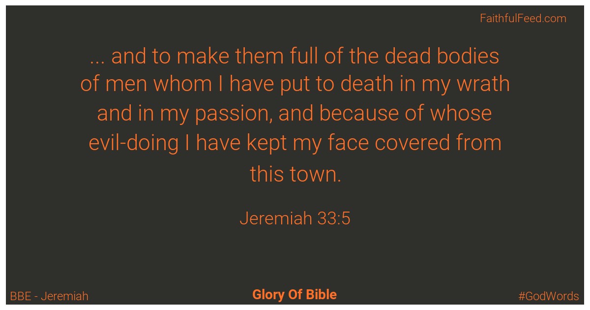 Jeremiah 33:5 - Bbe