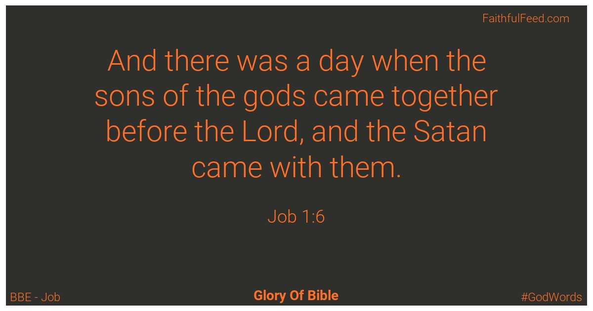 Job 1:6 - Bbe