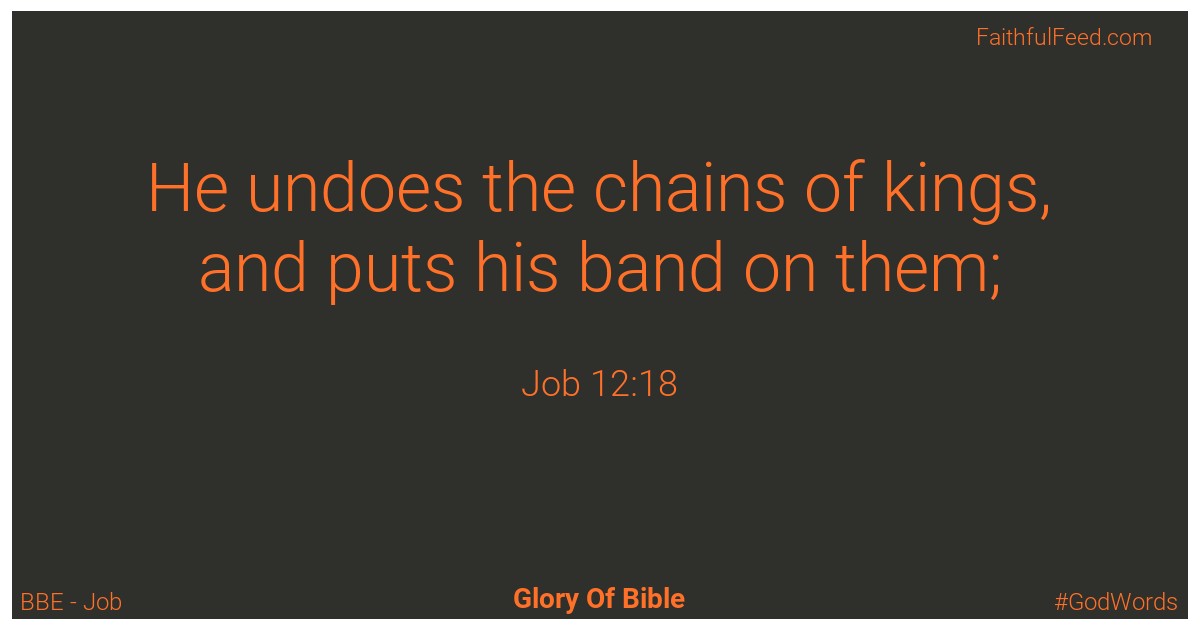 Job 12:18 - Bbe