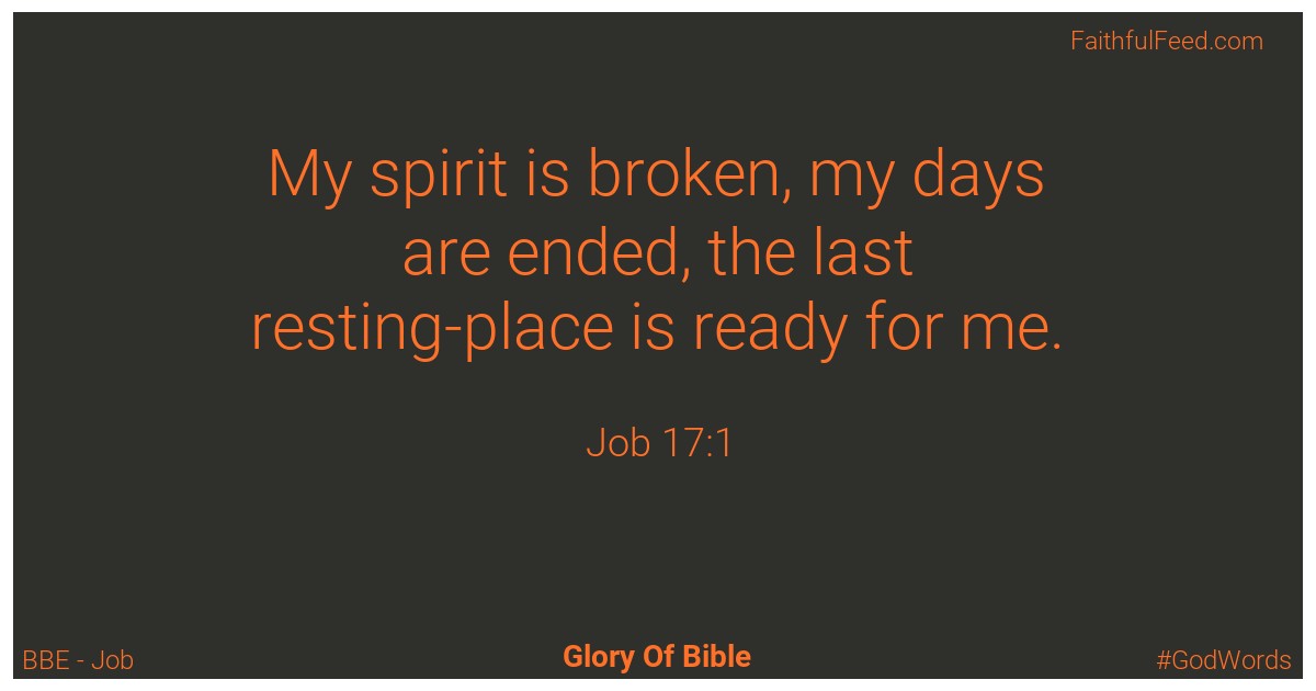 Job 17:1 - Bbe