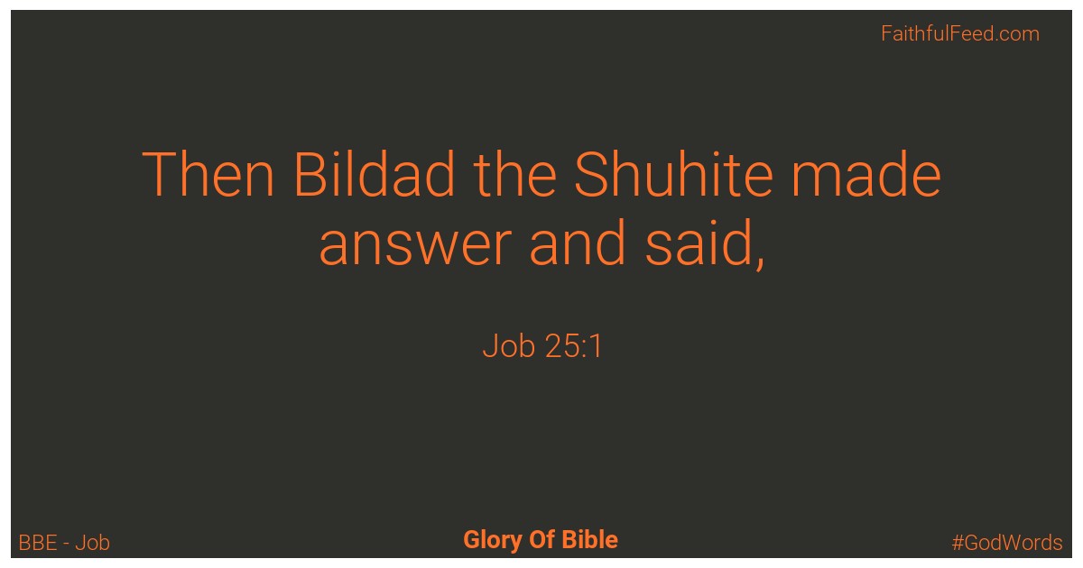 Job 25:1 - Bbe