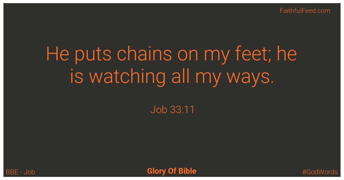 Job 33:11 - Bbe