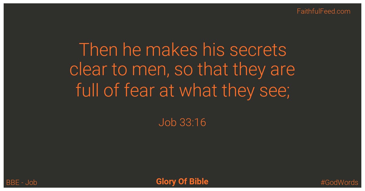 Job 33:16 - Bbe
