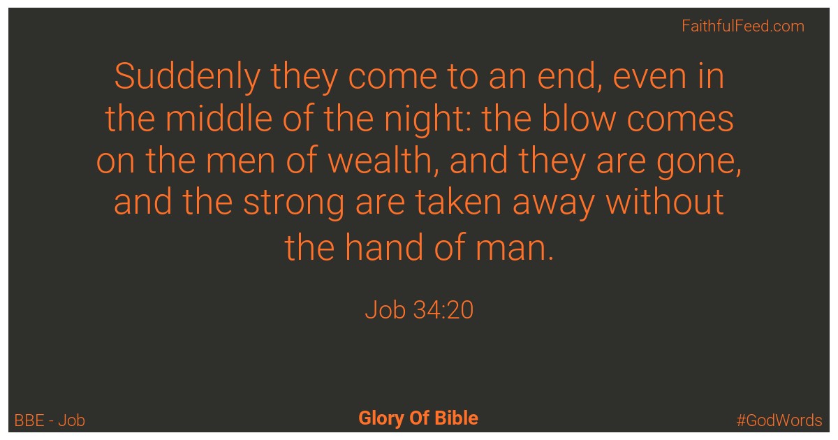 Job 34:20 - Bbe