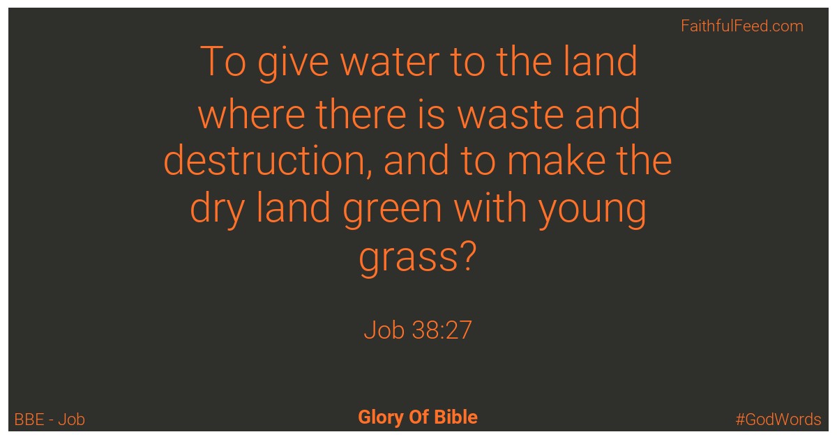 Job 38:27 - Bbe