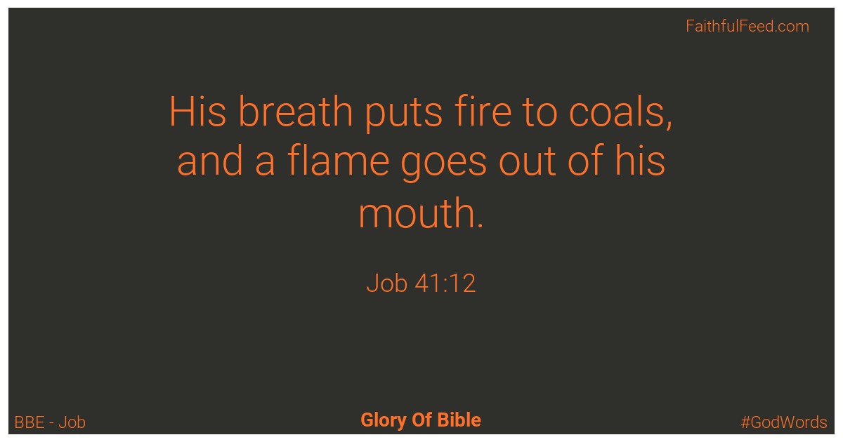Job 41:12 - Bbe