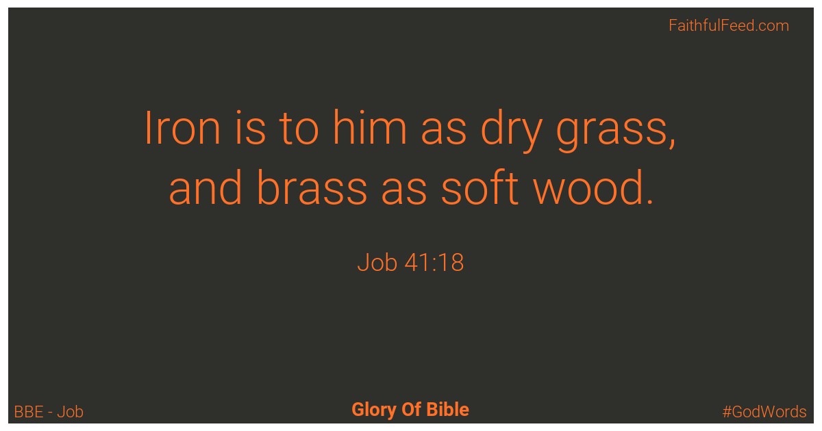 Job 41:18 - Bbe