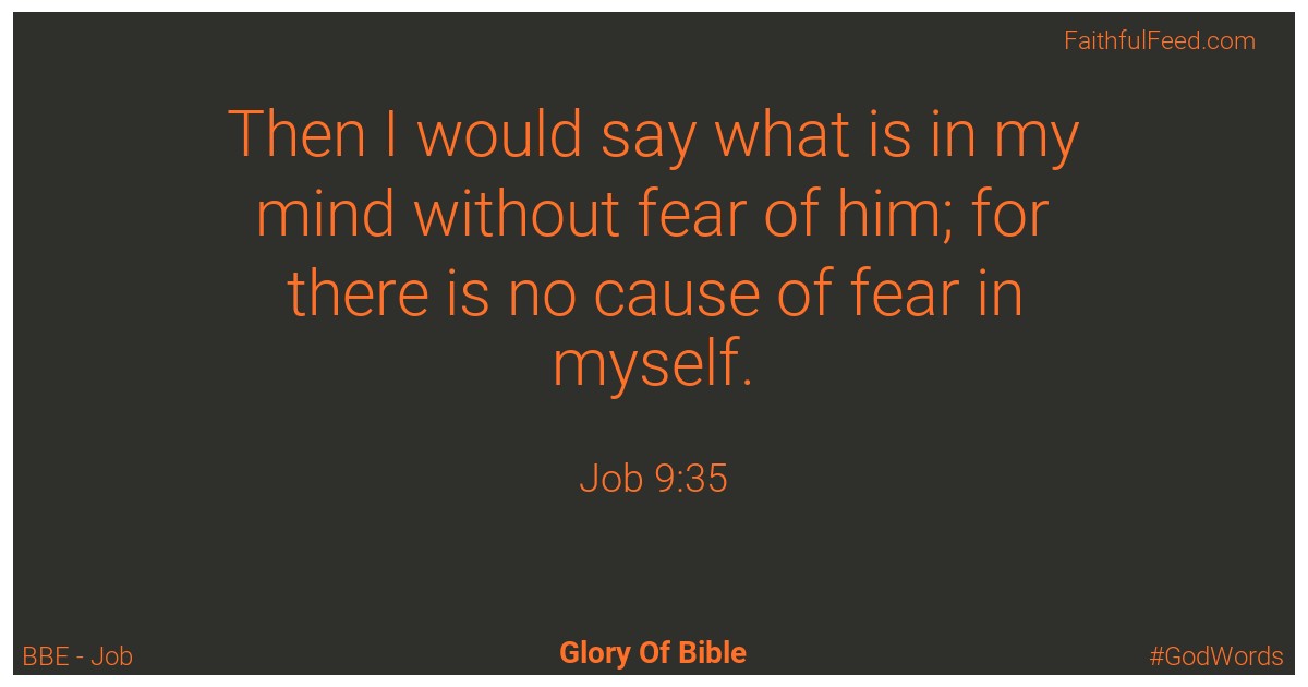 Job 9:35 - Bbe