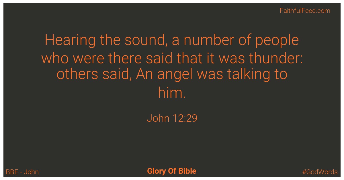 John 12:29 - Bbe