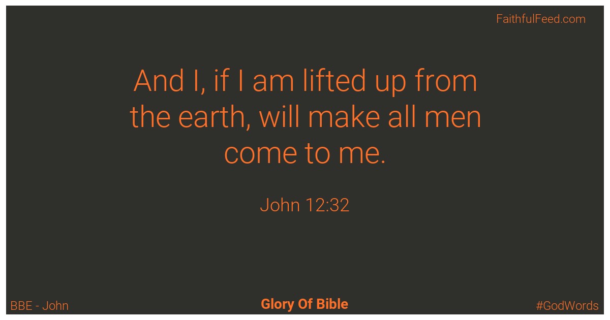 John 12:32 - Bbe