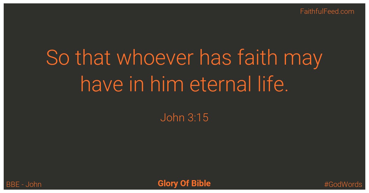 John 3:15 - Bbe