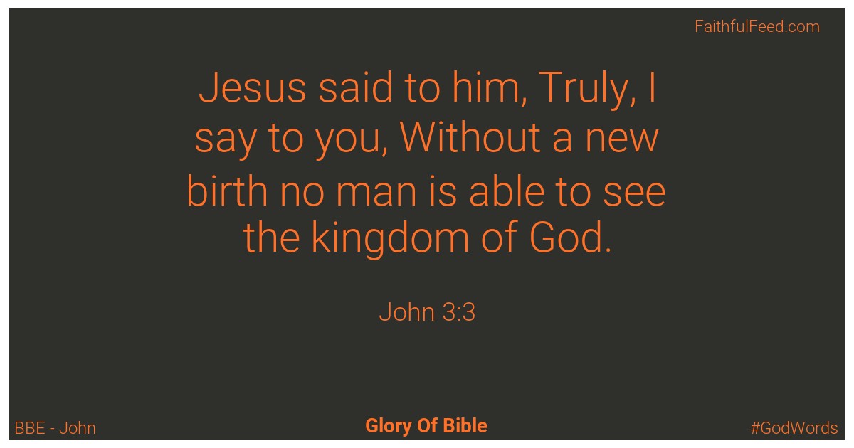 John 3:3 - Bbe