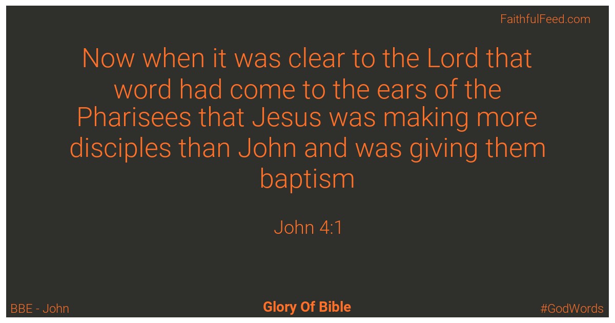 The Bible Verses from John Chapter 4 - Bbe
