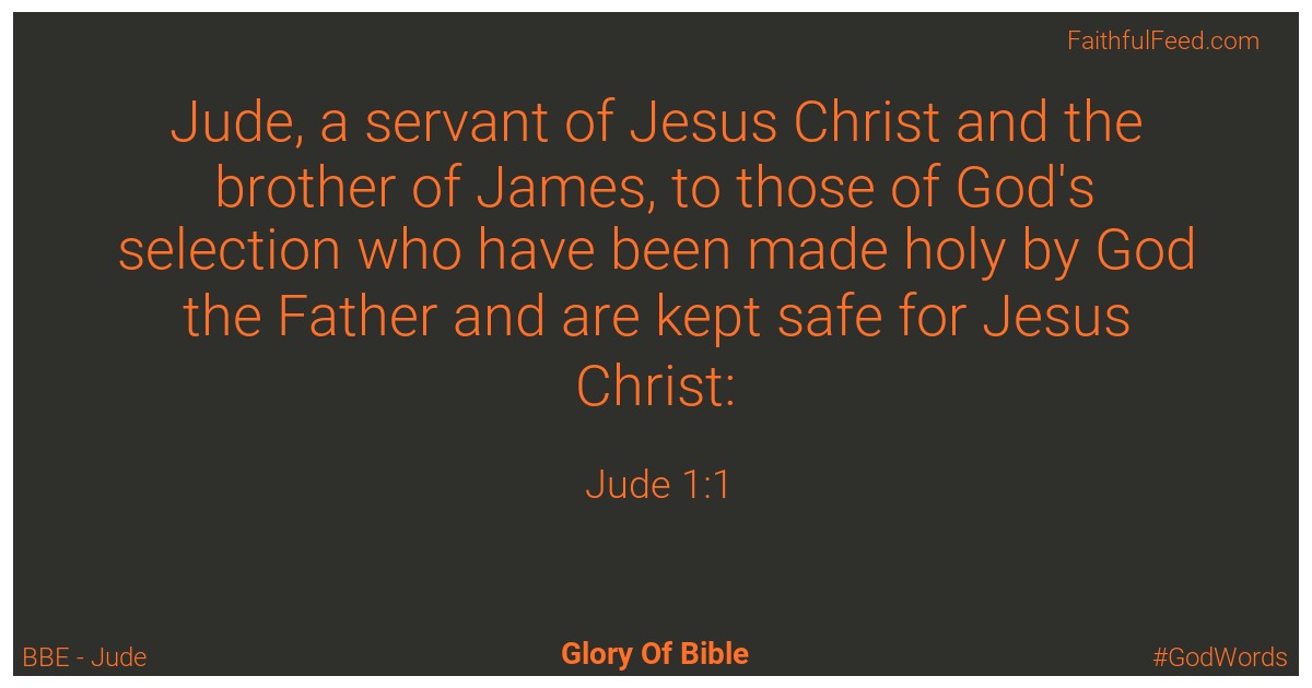 The Bible Verses from Jude Chapter 1 - Bbe