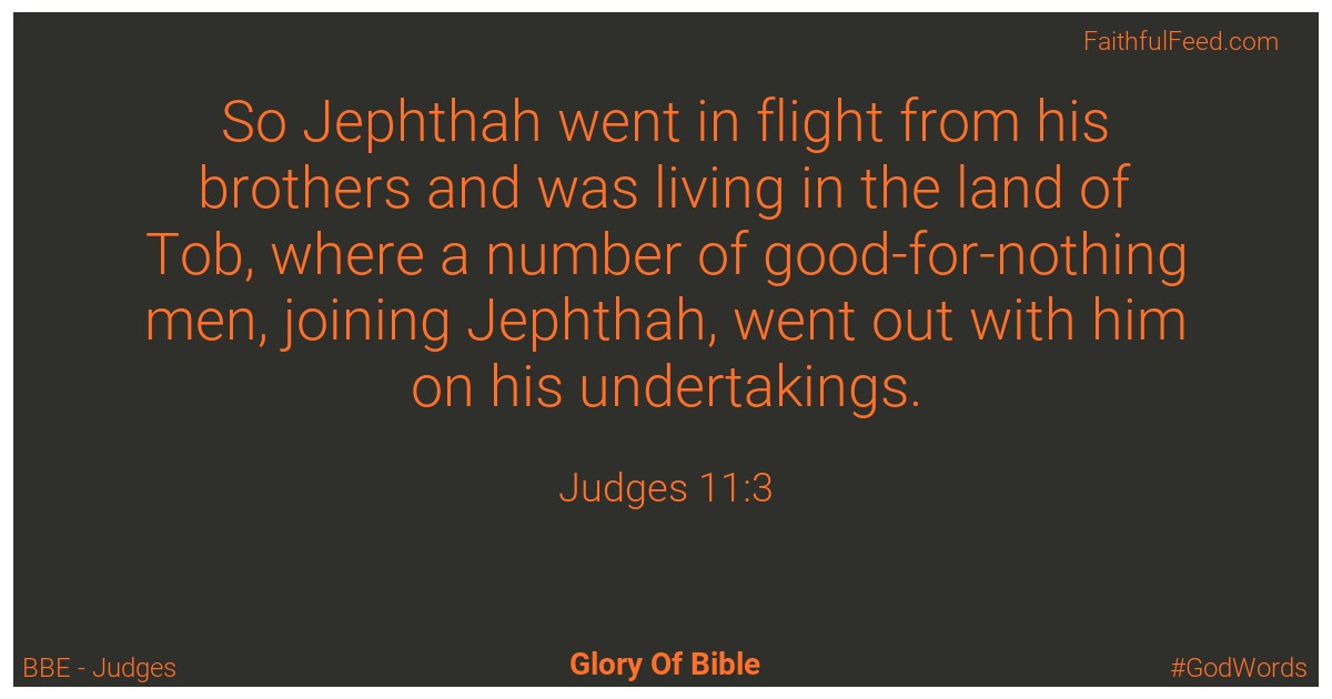 Judges 11:3 - Bbe