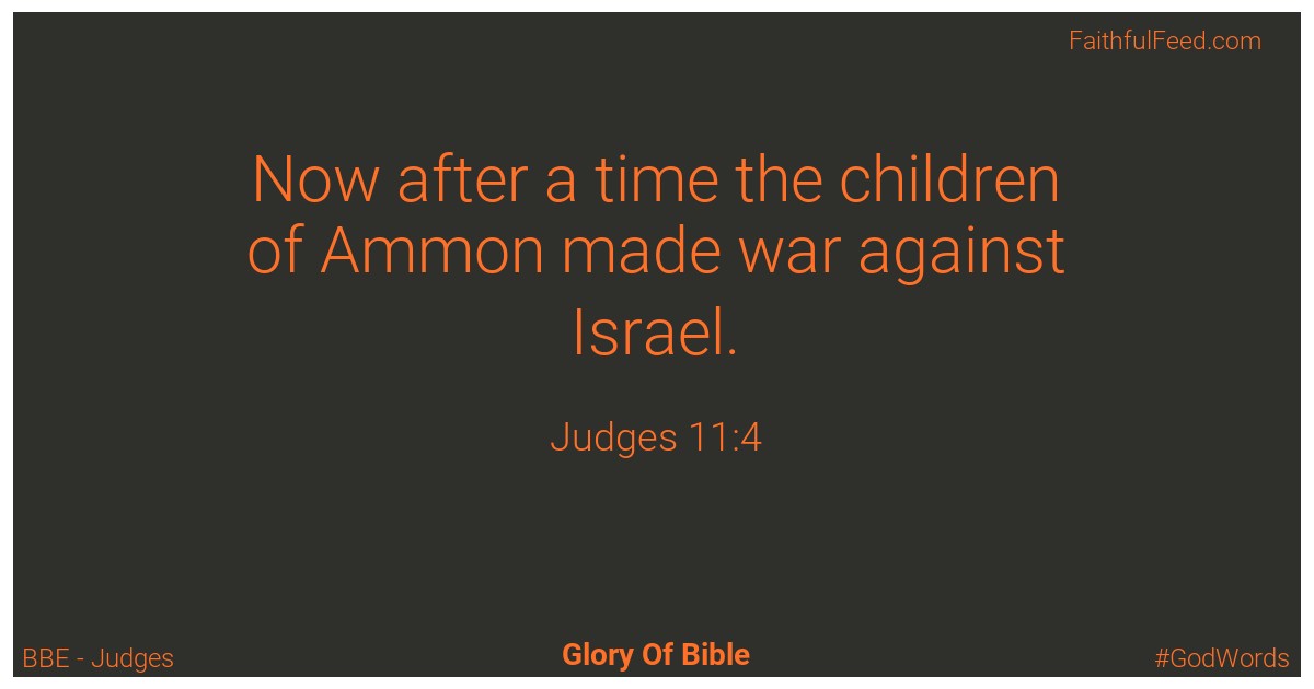 Judges 11:4 - Bbe