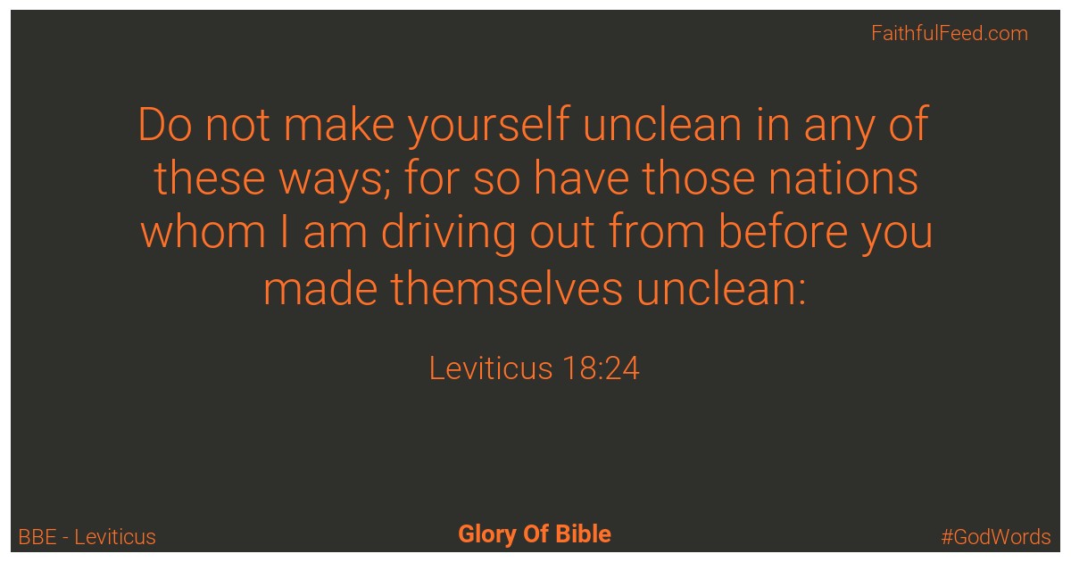 Leviticus 18:24 - Bbe