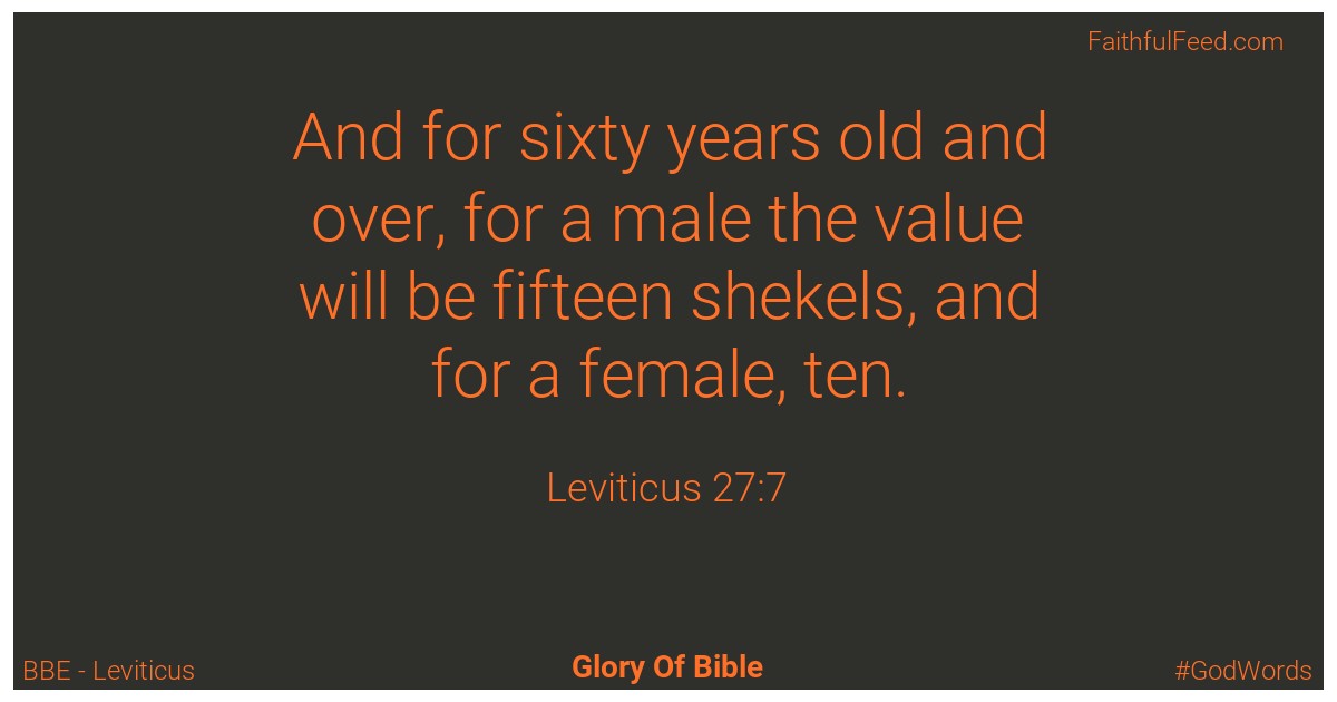Leviticus 27:7 - Bbe