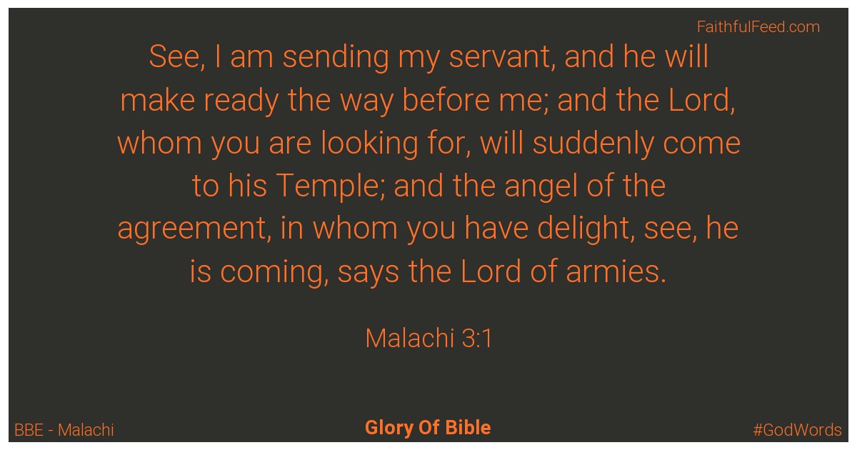 Malachi 3:1 - Bbe