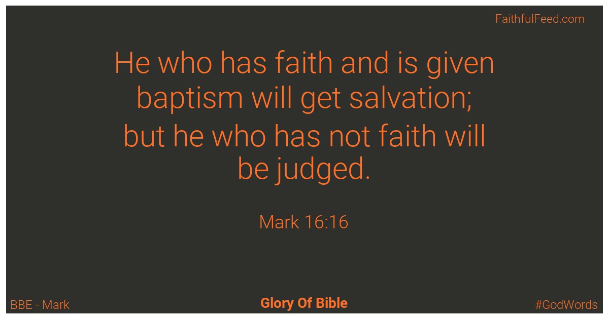 Mark 16:16 - Bbe