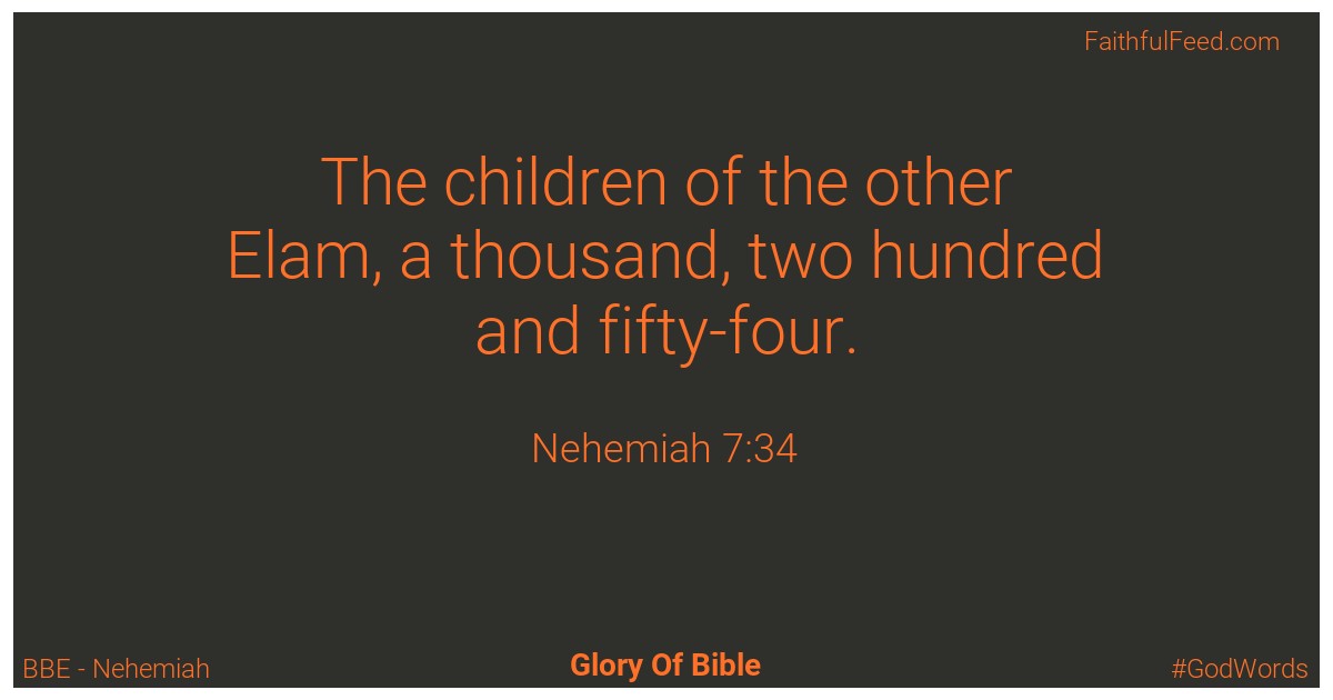 Nehemiah 7:34 - Bbe