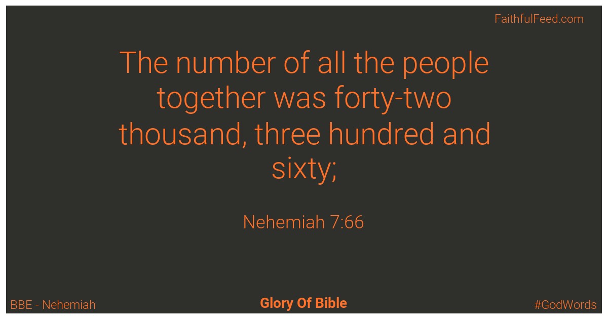 Nehemiah 7:66 - Bbe